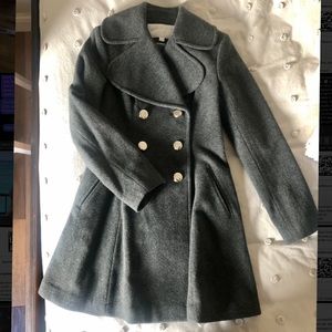 Gray Wool Peacoat